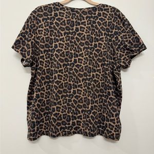 H&M cheetah print cotton T-shirt